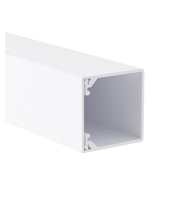 TA-EN 40x40 Короб із кришкою із плоскою основою, довжина 2000 мм, білий RAL9016