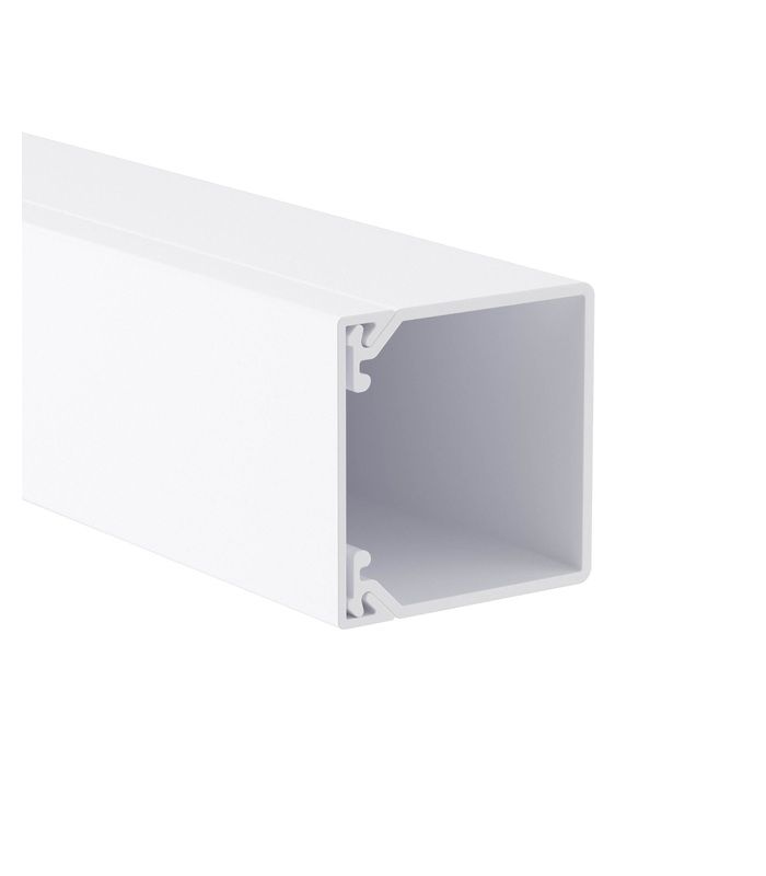 TA-EN 40x40 Короб із кришкою із плоскою основою, довжина 2000 мм, білий RAL9016