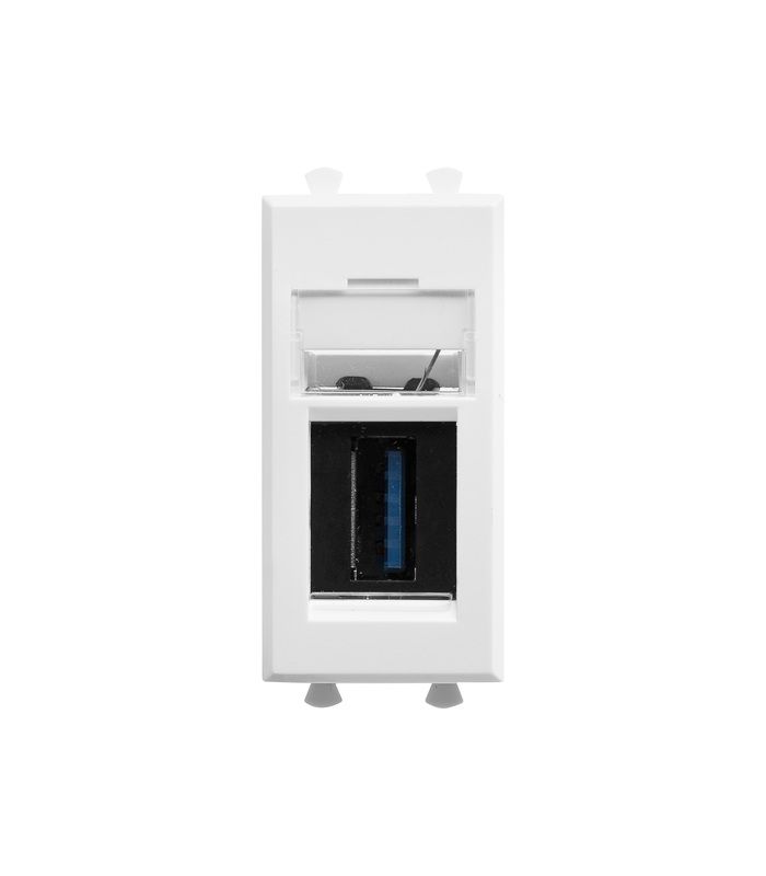USB 3.0 розетка (модуль Hiperline), "Біла хмара", 1 модуль