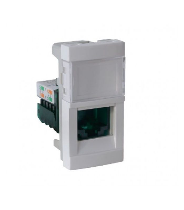 Розетка комп'ютерна 1x RJ45 Cat.5e 1 MOD білий