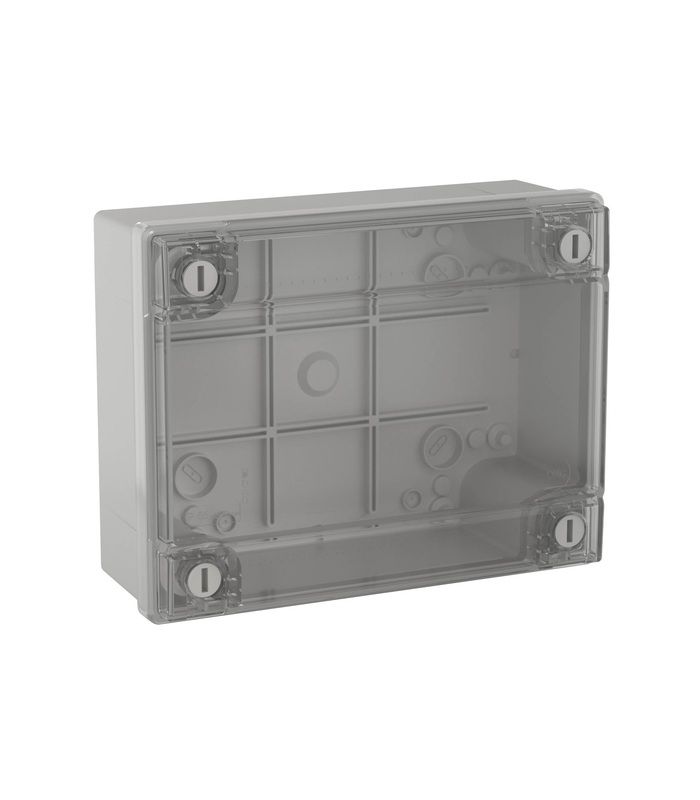 Коробка відгалуж. з гладкими стінками, прозора кришка, IP56, 300х220х120мм