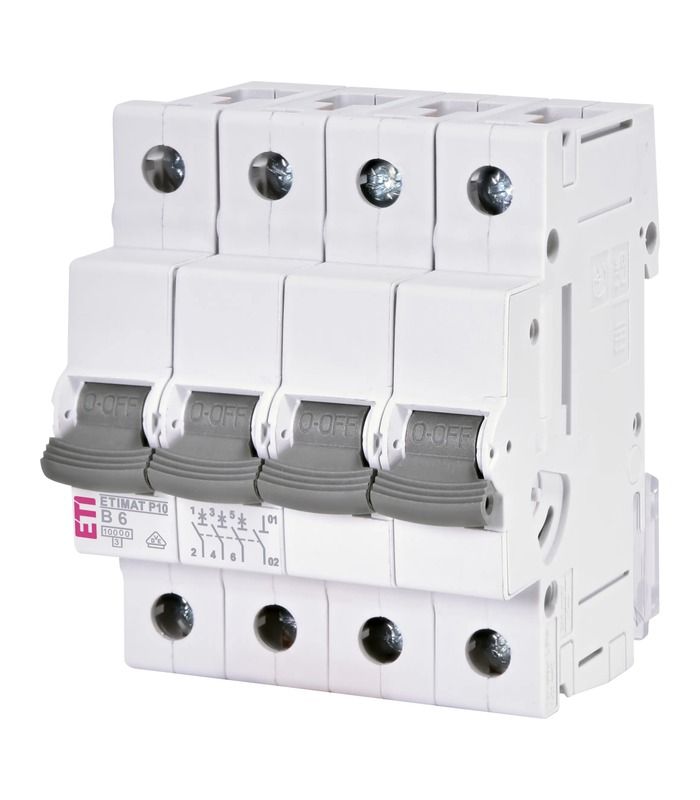 Авт. вимикач ETIMAT P10 3p+N B  6A (10kA)