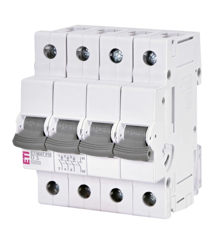 Авт. вимикач ETIMAT P10 3p+N D  3A (10kA)