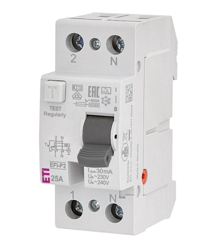 Реле диференційне (ПЗВ) 2р EFI-P2 25/0,03 тип A (10kA)