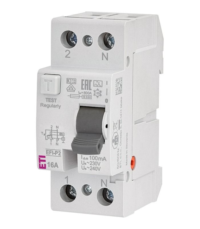 Реле диференційне (ПЗВ) 2р EFI-P2 16/0,1 тип A (10kA)