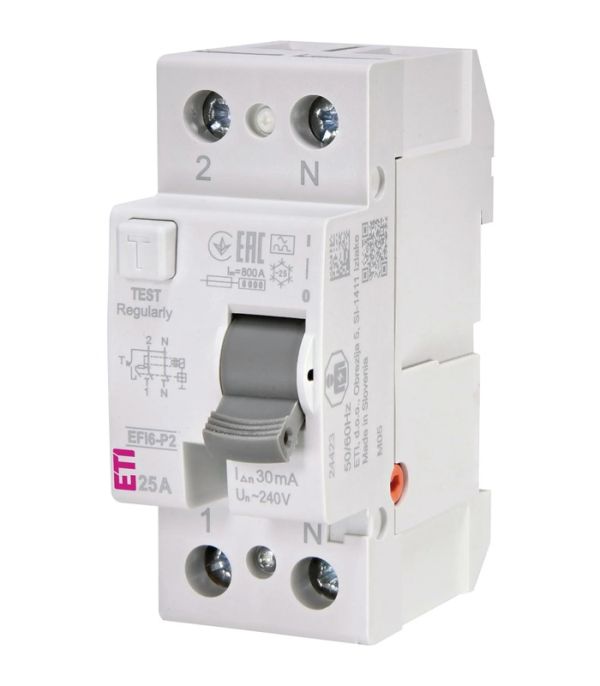 Реле диференційне (ПЗВ) 2р EFI6-P2 25/0,03 тип A (6kA)