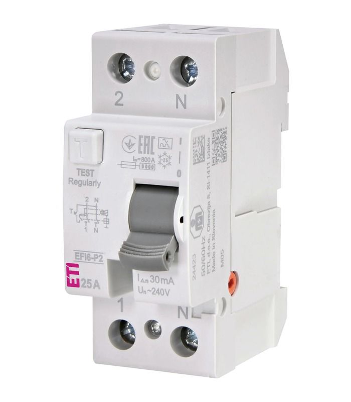 Реле диференційне (ПЗВ) 2р EFI6-P2 25/0,03 тип A (6kA)