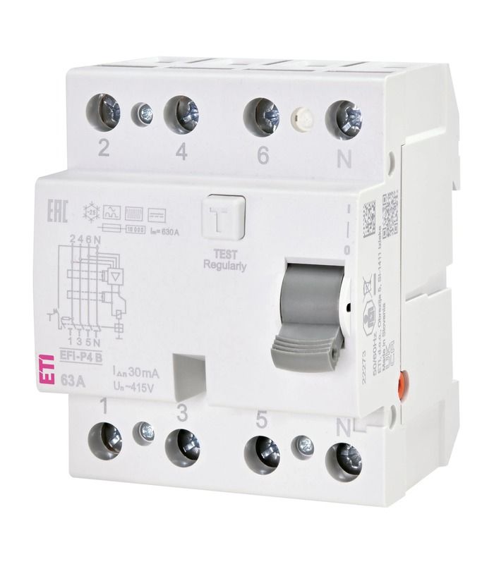 Реле диференційне (ПЗВ) EFI-P4 B 25/0,03 (10kA)