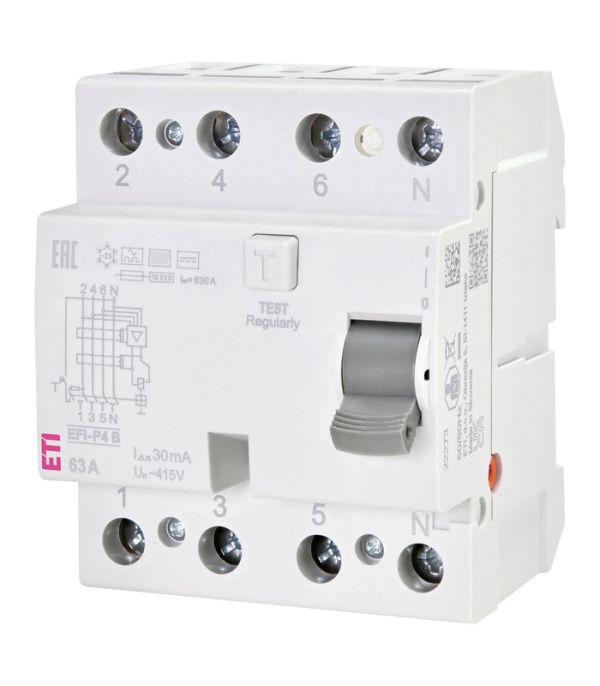 Реле диференційне (ПЗВ) EFI-P4 B 63/0,03 (10kA)