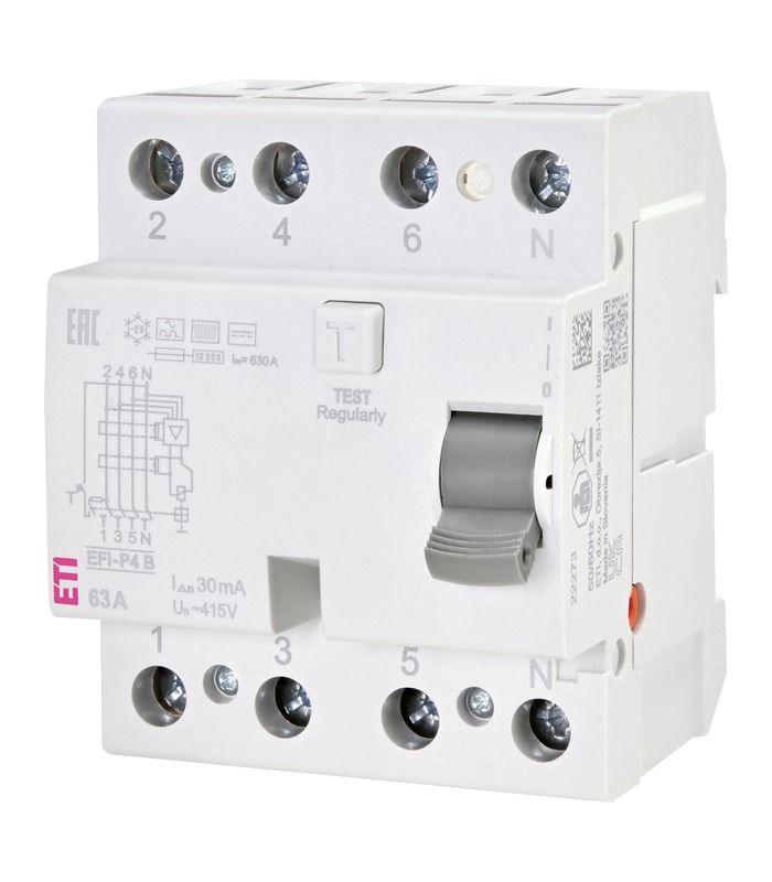 Реле диференційне (ПЗВ) EFI-P4 B 63/0,03 (10kA)