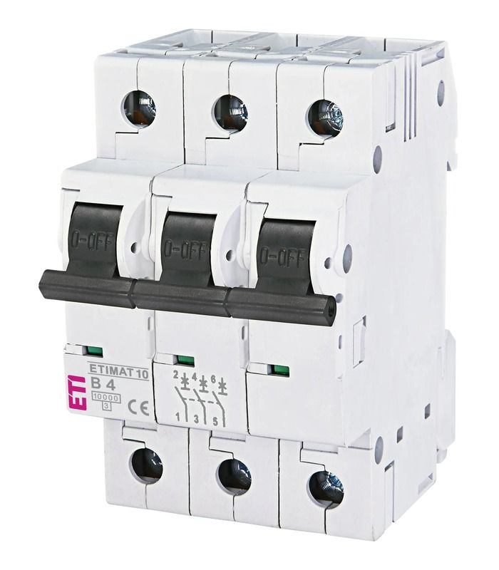 Авт. вимикач ETIMAT 10 3p B 4А (10kA)