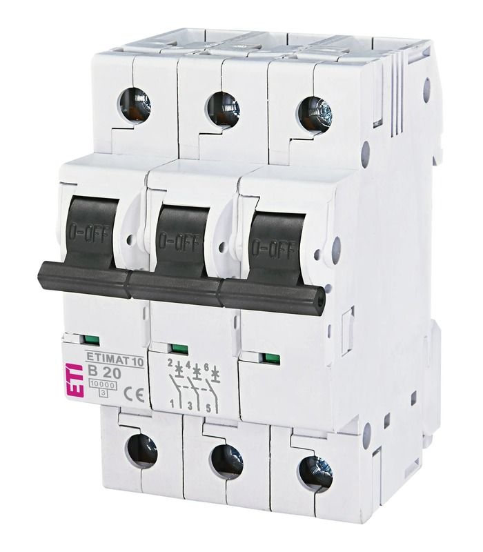 Авт. вимикач ETIMAT 10  3p B 20А (10 kA)