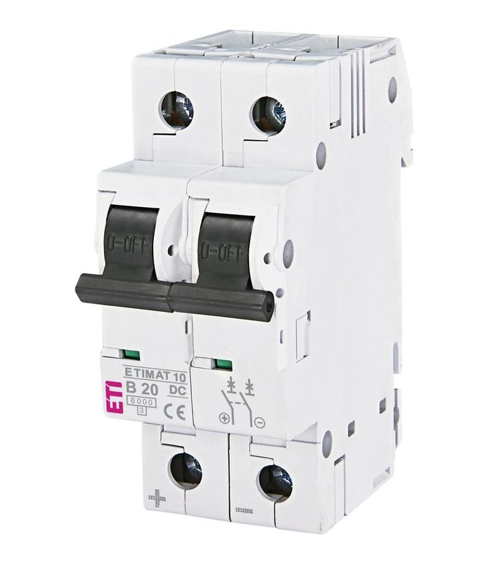 Авт. вимикач ETIMAT 10 DC 2p B 20A (6kA)