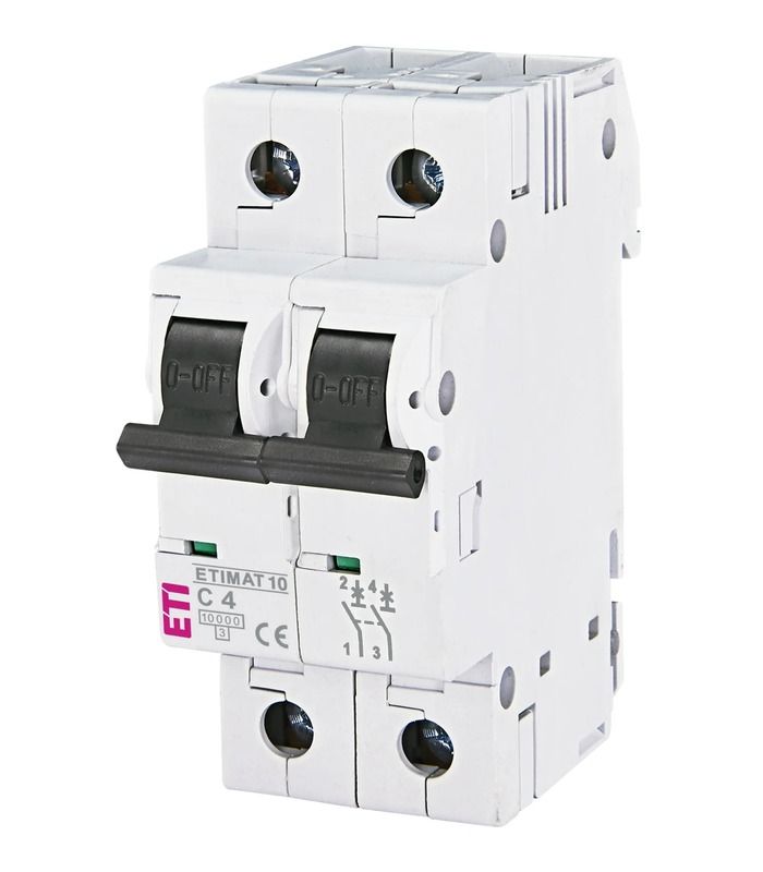 Авт. вимикач ETIMAT 10  2p C 4А (10 kA)