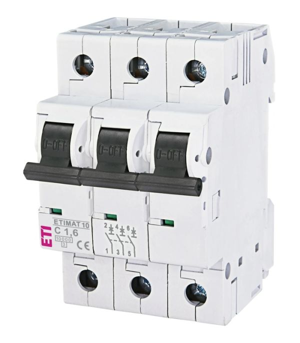 Авт. вимикач ETIMAT 10  3p C 1,6А (10 kA)
