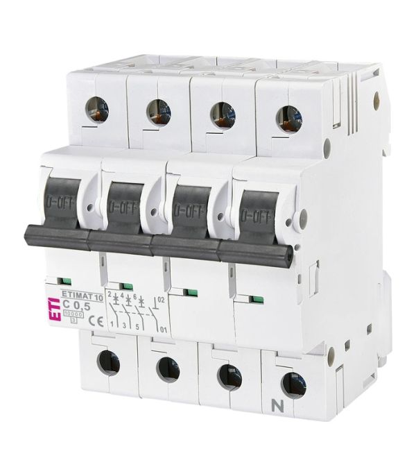Авт. вимикач ETIMAT 10  3p+N C 0,5А (10 kA)