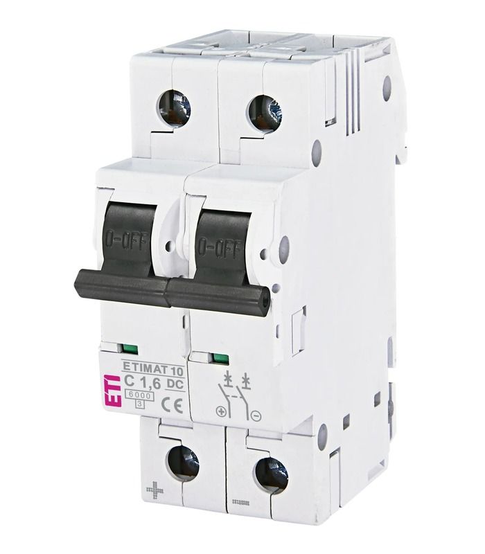 Авт. вимикач ETIMAT 10 DC 2p C 1,6A (6 kA)