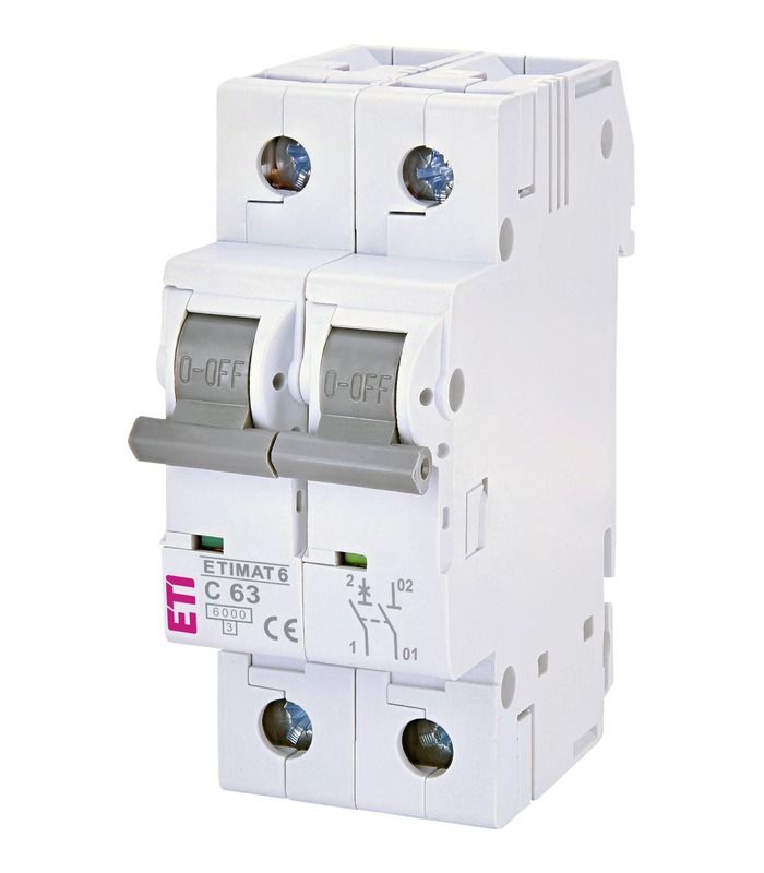Авт. вимикач ETIMAT 6 1p+N C 63А (6 kA)