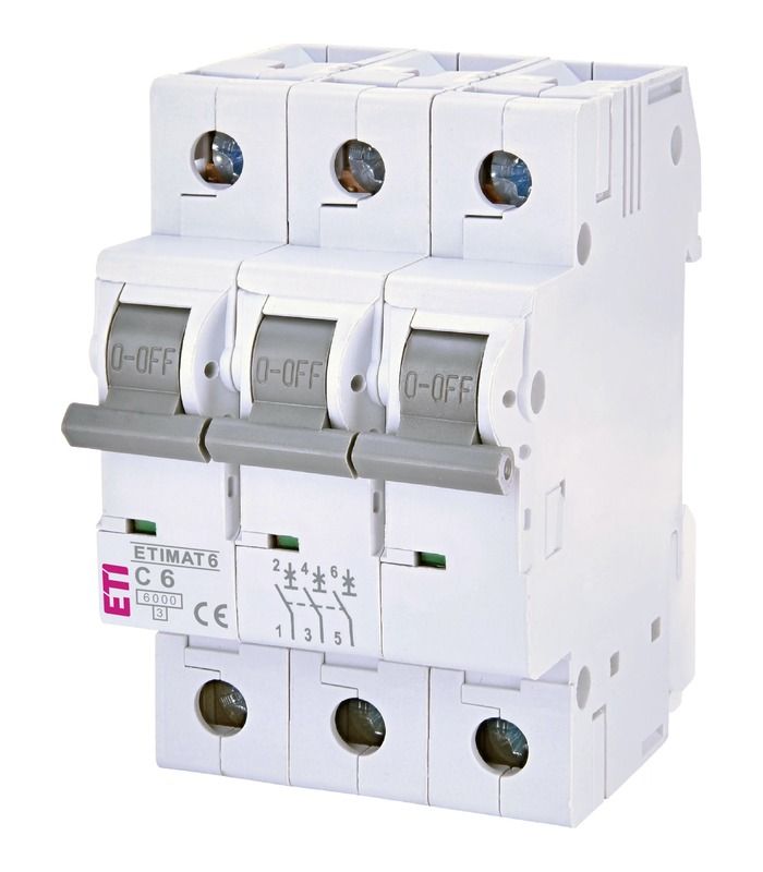 Авт. вимикач ETIMAT 6 3p C 6А (6 kA)