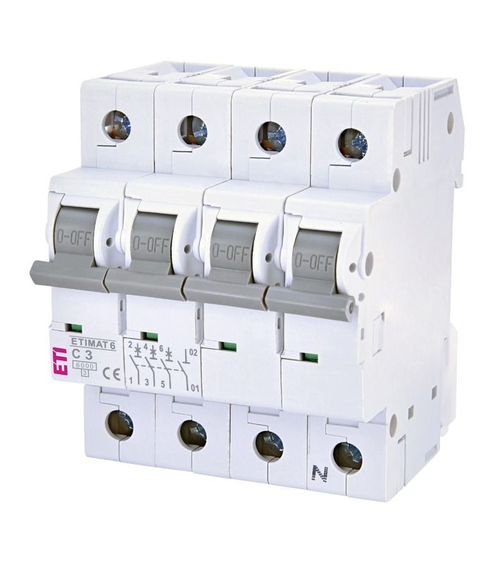 Авт. вимикач ETIMAT 6 3p+N C 3А (6 kA)