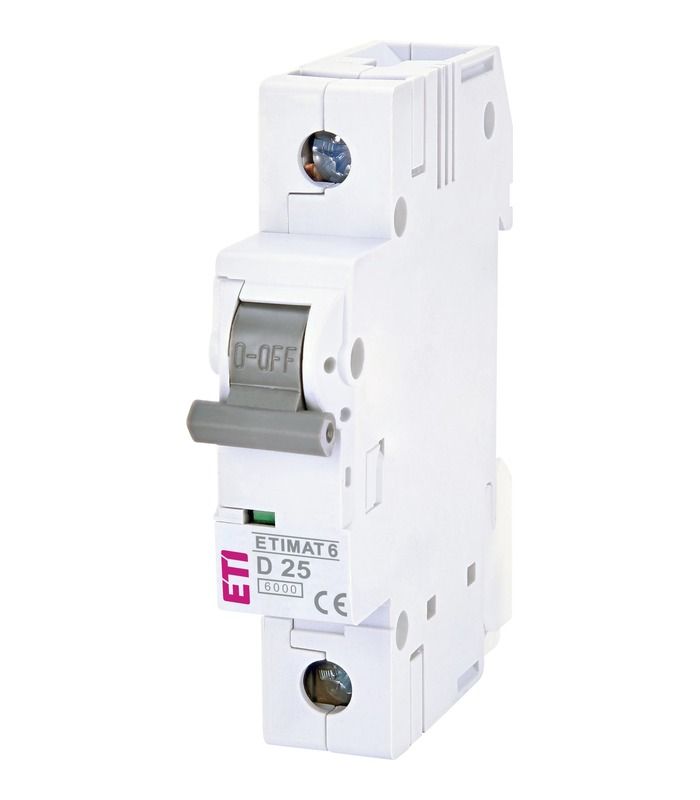 Авт. вимикач ETIMAT 6 1p D 25A (6kA)
