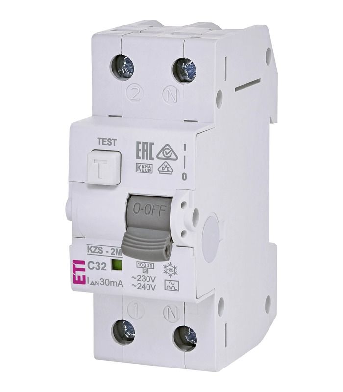Диф. автоматичний вимикач KZS-2M C 32/0,03 тип A (10kA)