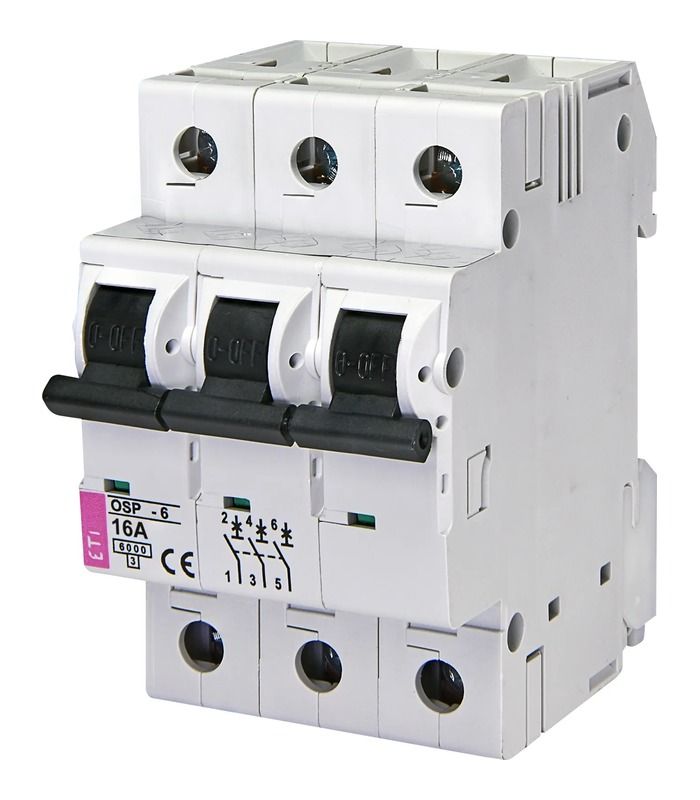 Обмежувач струму  OSP-6 16A 3p (6kA)