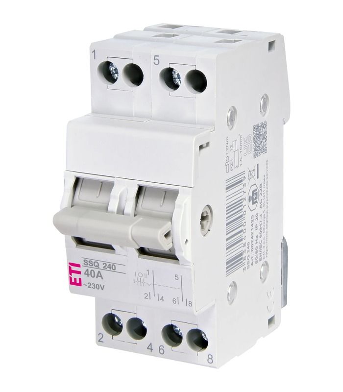 Перемикач навантаження SSQ 240 "1-0-2", 2p 40A