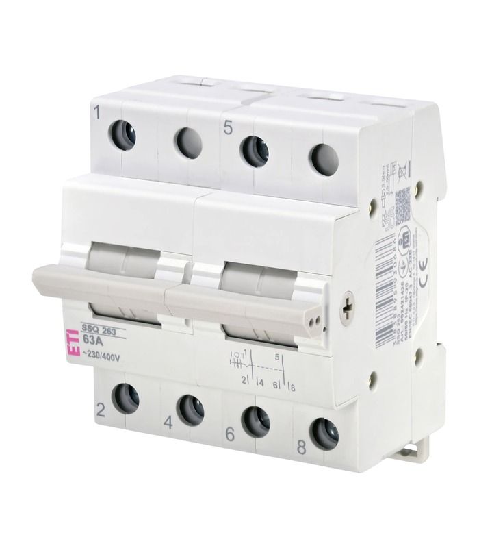 Перемикач навантаження SSQ 263 "1-0-2", 2p 63A