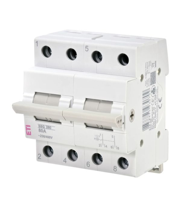 Перемикач навантаження SSQ 280 "1-0-2", 2p 80A