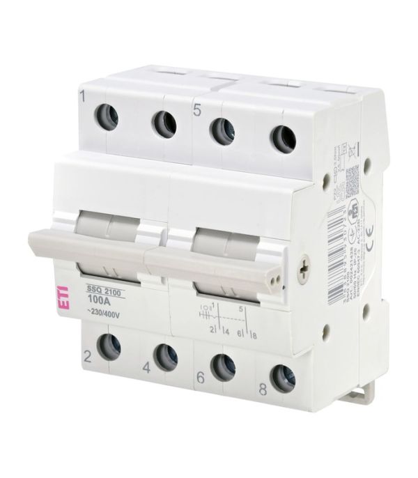 Перемикач навантаження SSQ 2100 "1-0-2", 2p 100A