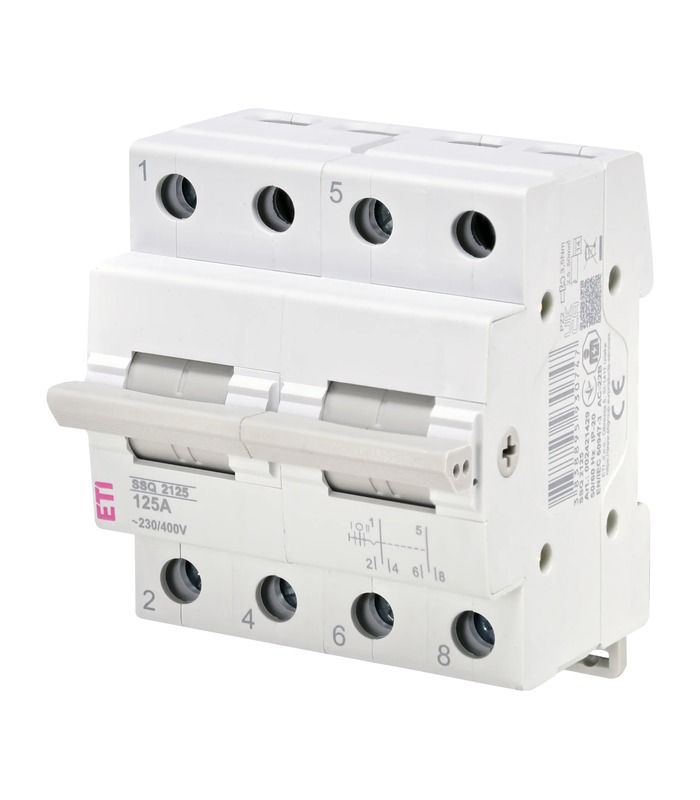 Перемикач навантаження SSQ 2125 "1-0-2", 2p 125A