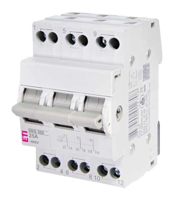 Перемикач навантаження SSQ 325 "1-0-2", 3p 25A