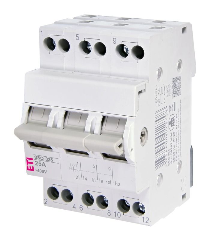 Перемикач навантаження SSQ 325 "1-0-2", 3p 25A