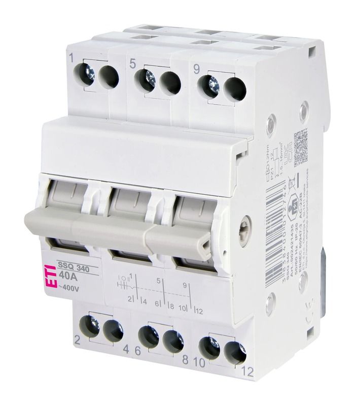 Перемикач навантаження SSQ 340 "1-0-2", 3p 40A