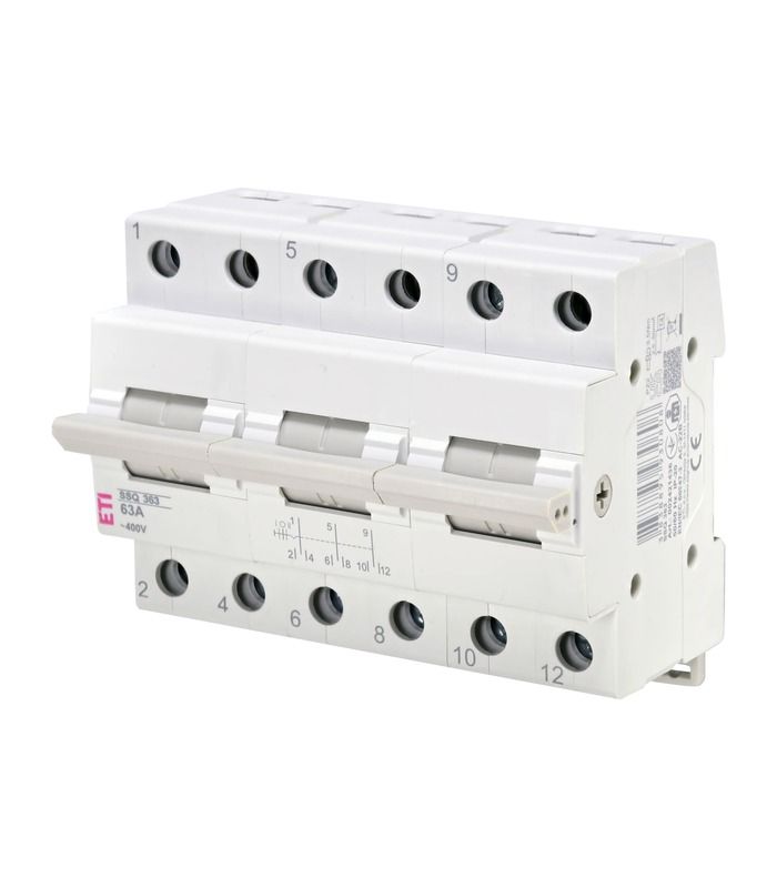 Перемикач навантаження SSQ 363 "1-0-2", 3p 63A