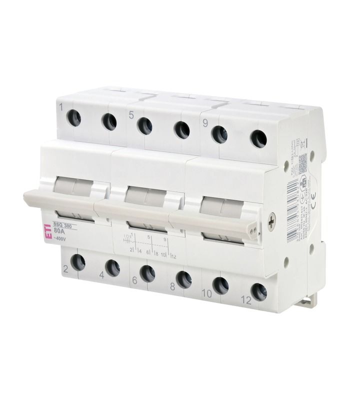 Перемикач навантаження SSQ 380 "1-0-2", 3p 80A