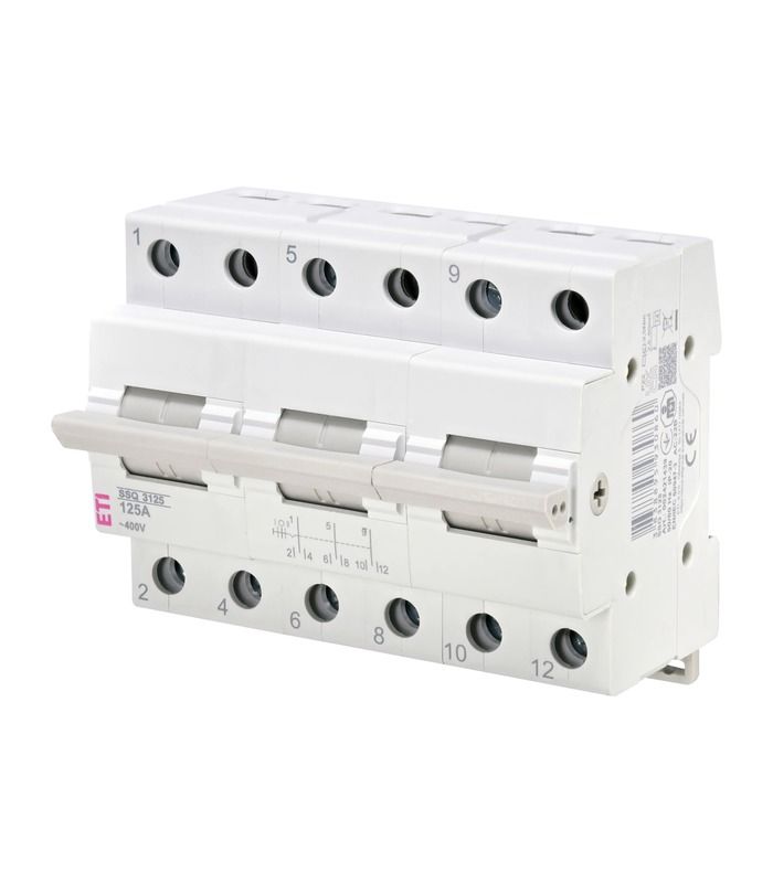 Перемикач навантаження SSQ 3125 "1-0-2", 3p 125A