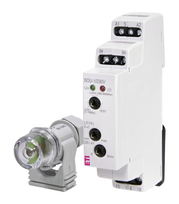Сутінкове реле SOU-1 230V AC (1x16A_AC1)