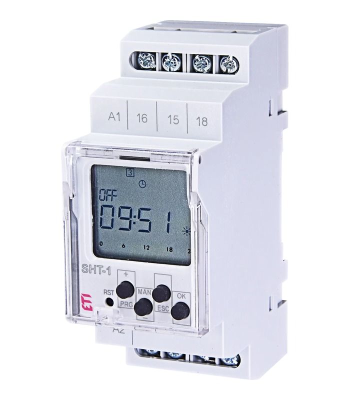 Програмоване цифрове реле SHT-1 UNI  12-240 AC/DC (1x16A_AC1)
