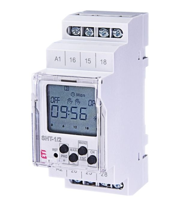 Програмоване цифрове реле SHT-1/2 UNI  12-240 AC/DC (2x16A_AC1)