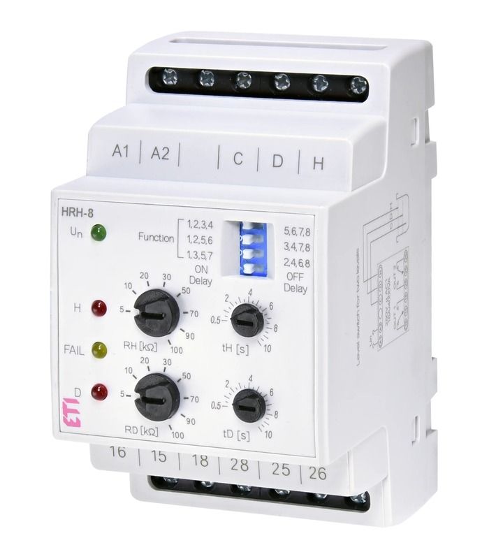 Реле контролю рівня рідини HRH-8 230V (2x16A_AC1)