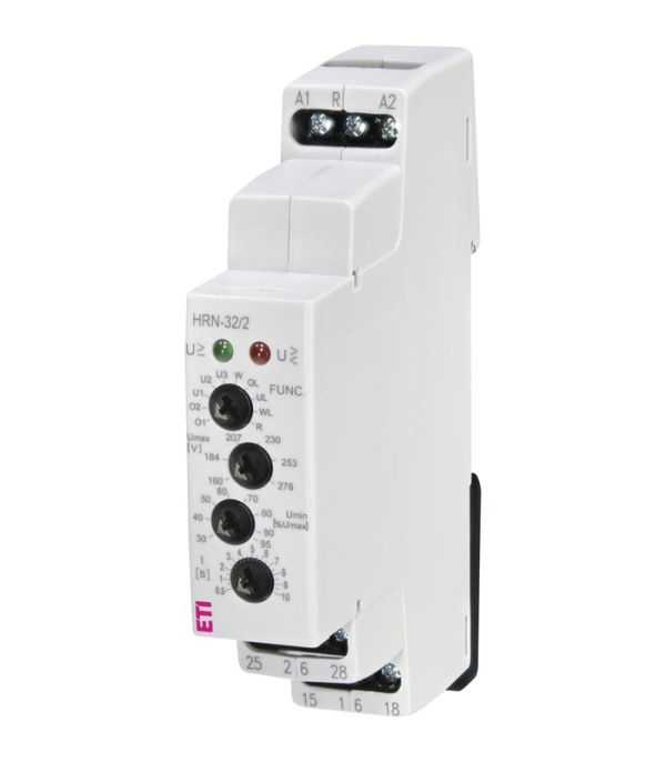 Реле контролю напруги HRN-32/2 (1F, 48-276V AC/DC, 2x16A_AC1)