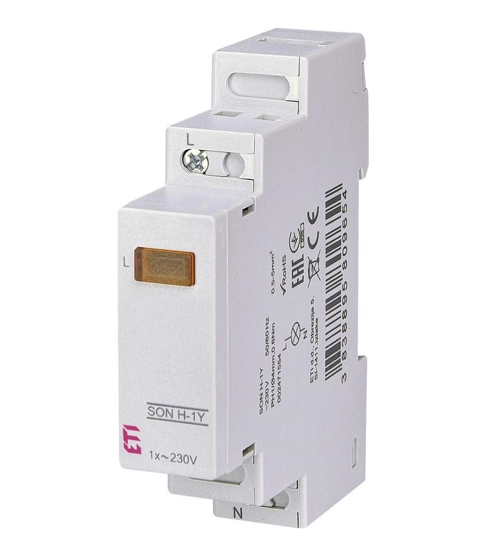 Однофазний індикатор наявності напруги SON H-1Y (1x жовтий LED)
