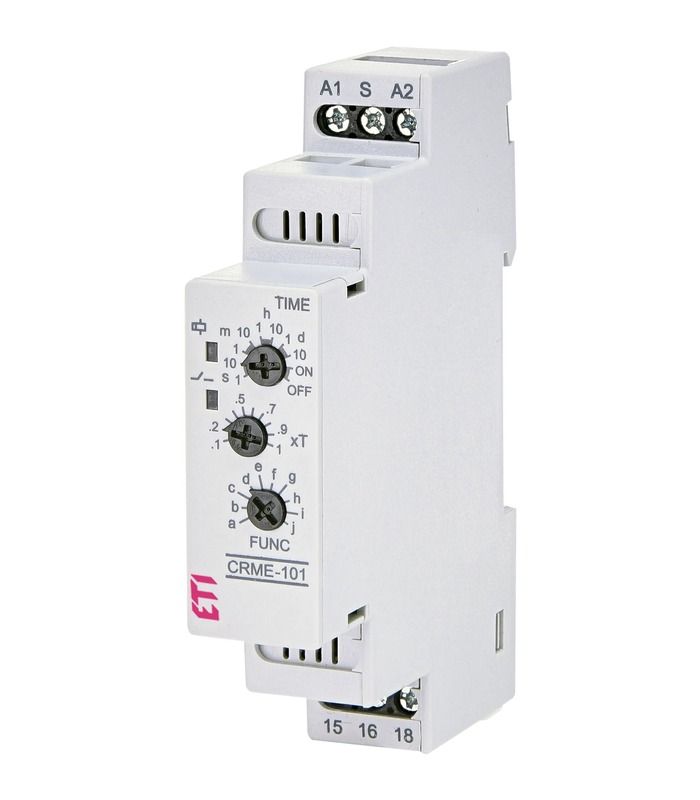 Багатофункціональне реле часу CRME-101 (12-240V AC/DC, 1x16A_AC1)
