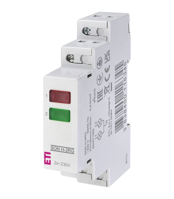 Індикатор наявності напруги SON H-2GR (2x кольоровий LED)