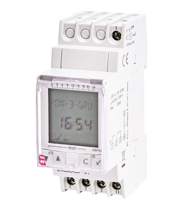 Цифровий таймер Eticlock-R1 230V (1x16A_AC1)