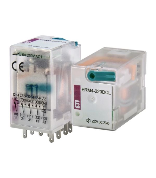 Реле електромеханічне ERM4-220 DCL 4p