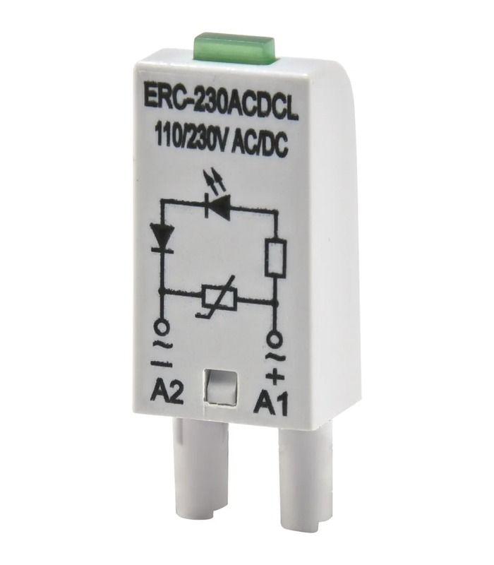 Додатковий модуль захисту/індикації ERC-230ACDCL (Uc= 110...230V AC/DC)