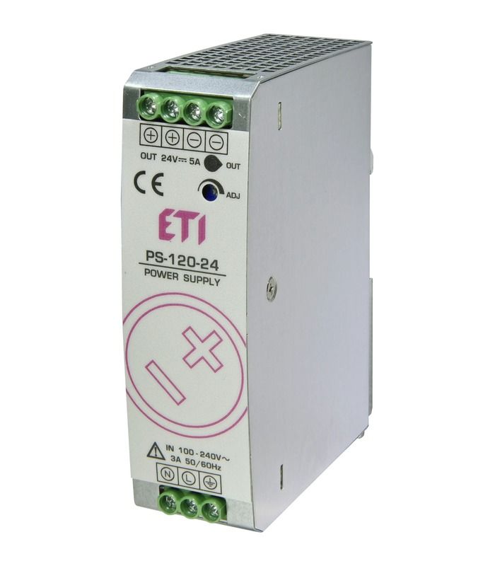 Блок живлення PS-120-24 (Вхід: 100-240V AC/140-340V DC; Вихід: 24-28V DC/120W/5A)